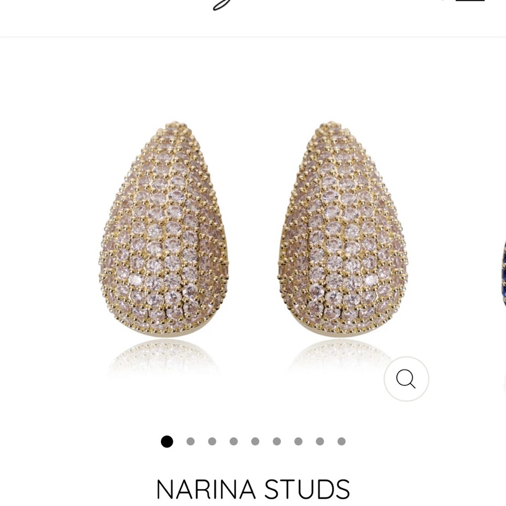 Elegant Silver Narina Stud Earrings